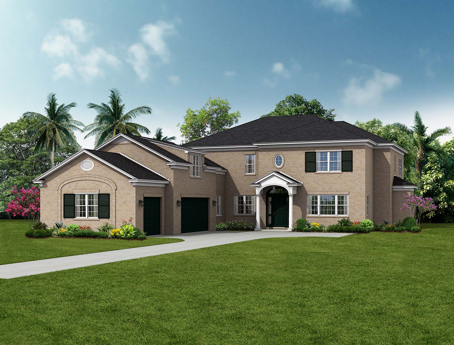 Florida custom home rendering