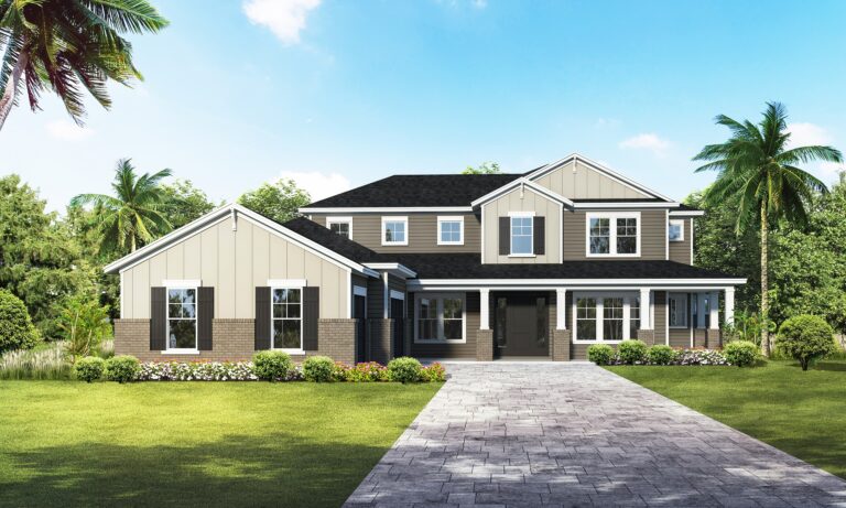 Florida custom home rendering